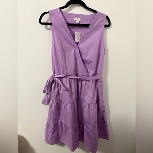 J.Crew Purple Tiered Dress Size 14